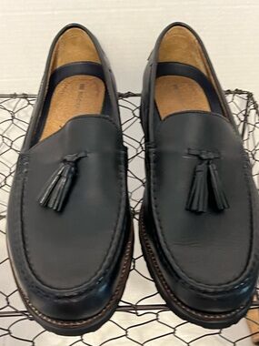 Men's Black Tassel Loafers sz 9 ROCKPORT NEW